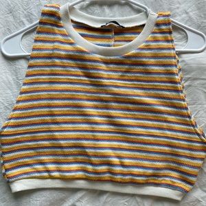 Colorful Striped Crop Top